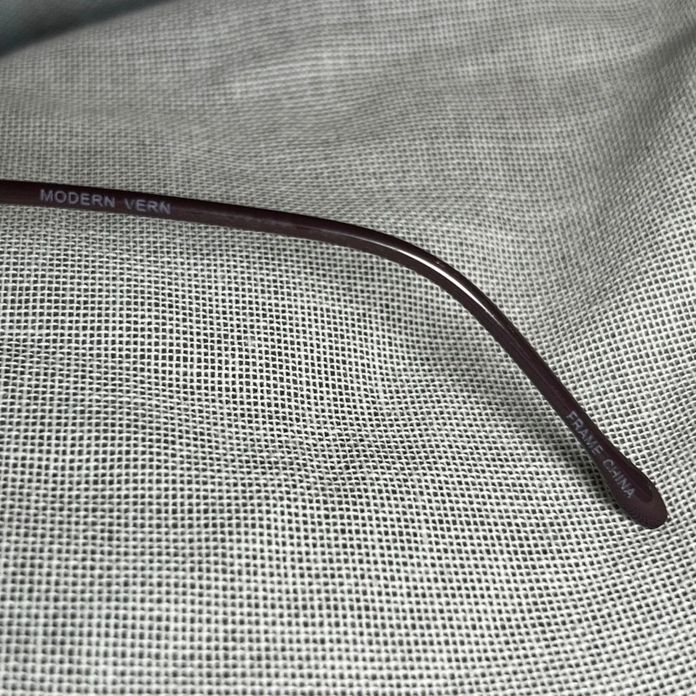 MODERN VERN Eyeglasses Adult 52-20-135‎ Brown Rectangular Full Rim Frames Metal
